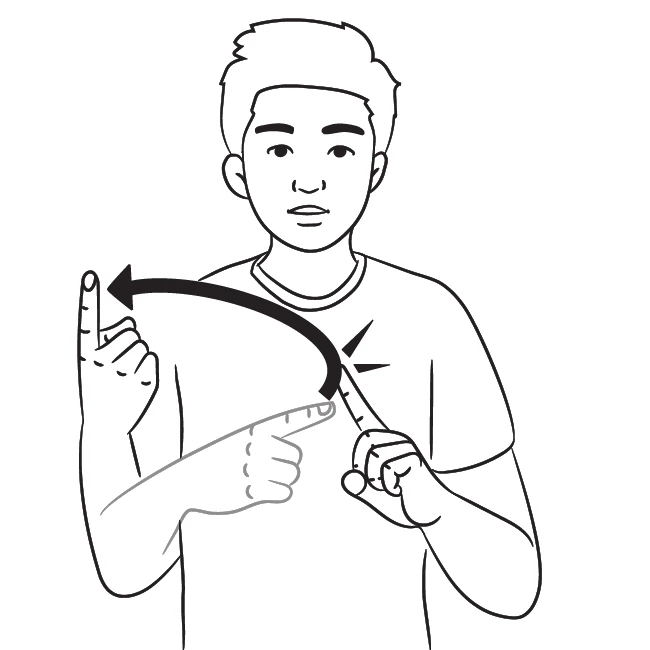 One o’clock — Auslan illustration